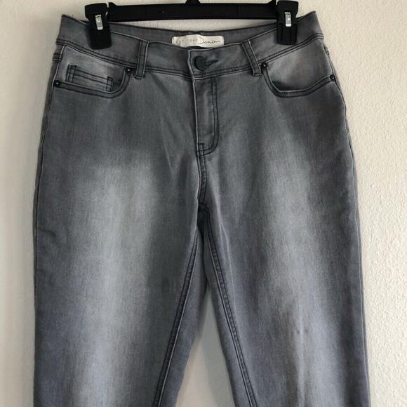 Cato Denim Size 4 Grey Skinny Jeans Skater Casual Zip Closure Pockets Comfort - Picture 2 of 9